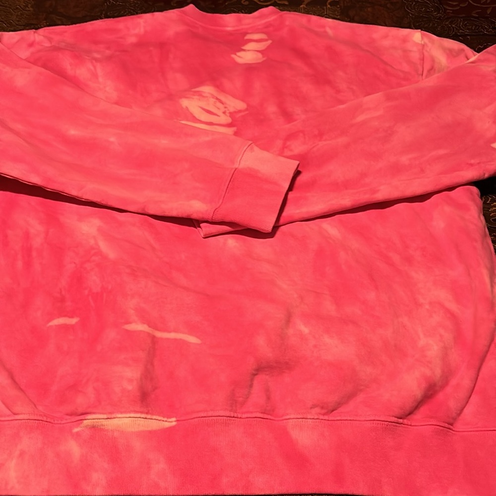 Sporty And Rich Fleece Lined Oversized Tie Dyed Crew Neck Sweatshirt - Picture 6 of 6